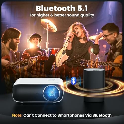 Group enjoying music with Bluetooth 5.1 sound devices.