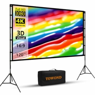 Towond 120 inch Portable Projector Screen