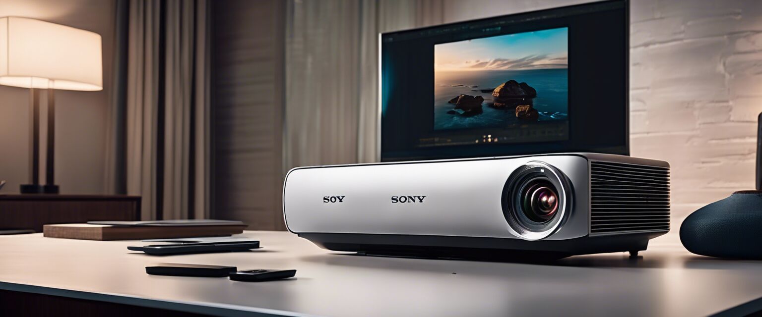 Sony projector showcasing vibrant image